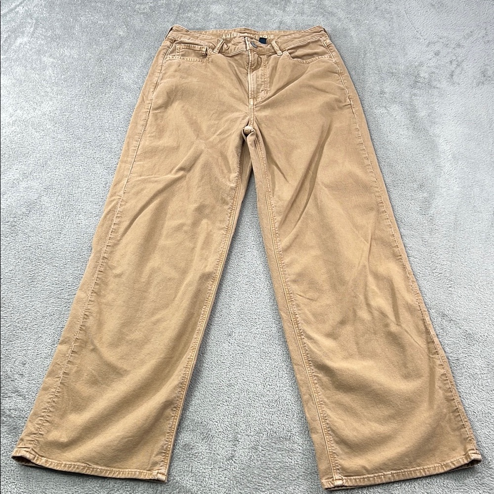 American Eagle 28" Waist/ XS/S Soft‎ Denim Tan Wide-Leg Pants